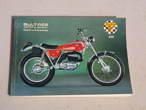 Oem bultaco sherpa t 350 model 159 owner&#039;s manual - excellent condition