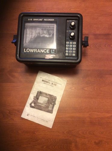 Lowrance u.s.a. model x-15 sonar graphic recorder depth/fish/wrecks