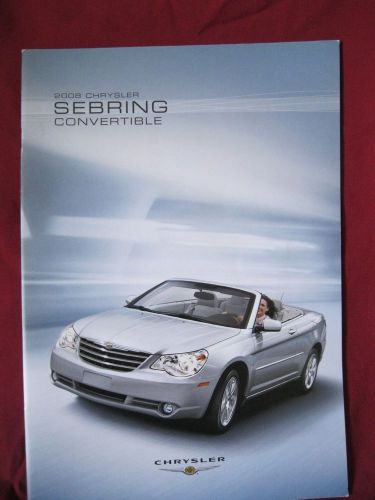 2008 chrysler sebring convertible sales brochure
