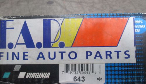 Brand new fdp 643 rear parking brake shoe set fits vehicles listed on chart