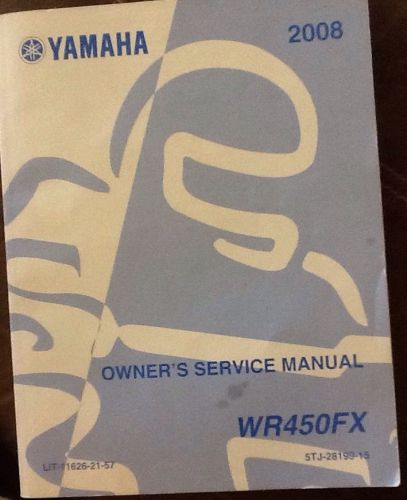 2008 yamaha wr450fx owners manual