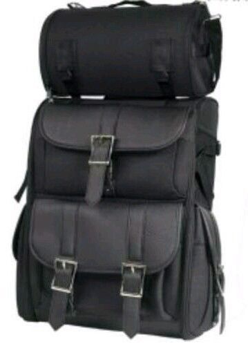 Large motorcycle sissy bar bag