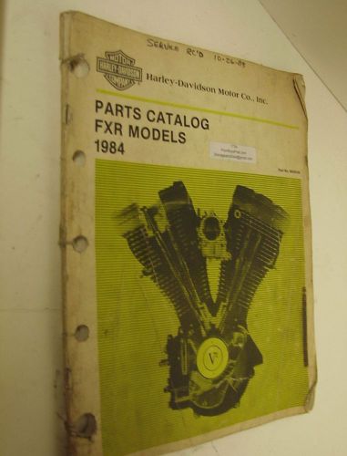 Harley fxr parts  catalog  1984