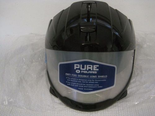 New polaris fds-004 anti-fog double lens tinted visor replacement shield size m