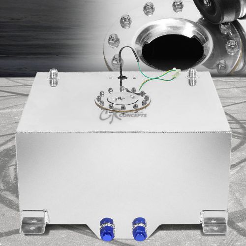 15 gallon/56.8l lightweight polished aluminum gas fuel cell tank+level sender