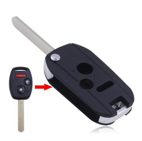 Replacement flip key case for honda accord civic pilot remote fob 3 button uncut