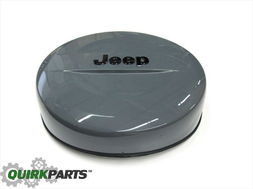 07-16 wrangler p255/70r18 anvil gray hard surface spare tire cover oem new mopar