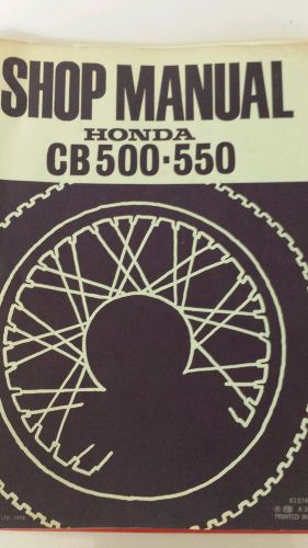 Motorcycle maintenance manual cb-500/cb-550