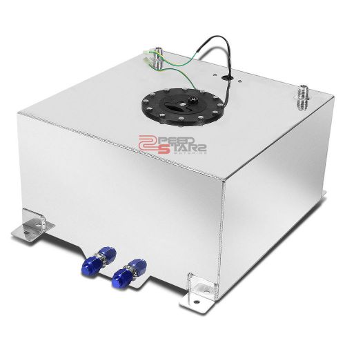 10 gallon lightweight aluminum gas fuel cell tank+level sender 16.5"x16.5"x9"