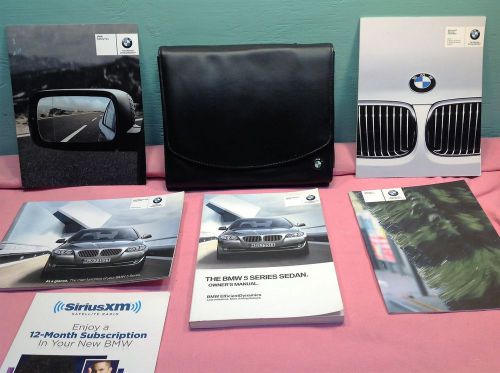 2013 13 bmw 5 series sedan 528i 550i 535i owner&#039;s manual &amp; books free shipping!