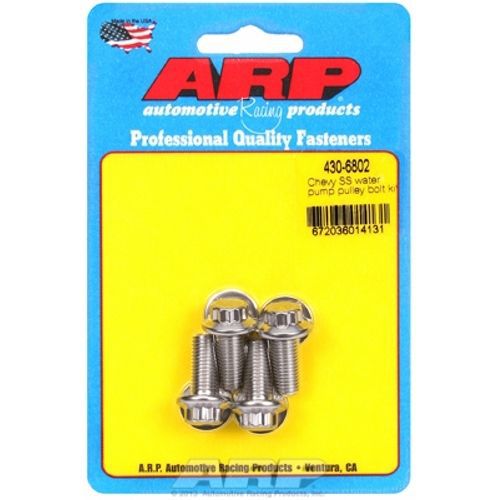 Arp 430-6802 water pump pulley bolt kit, for chevrolet, 4 pieces, 12pt