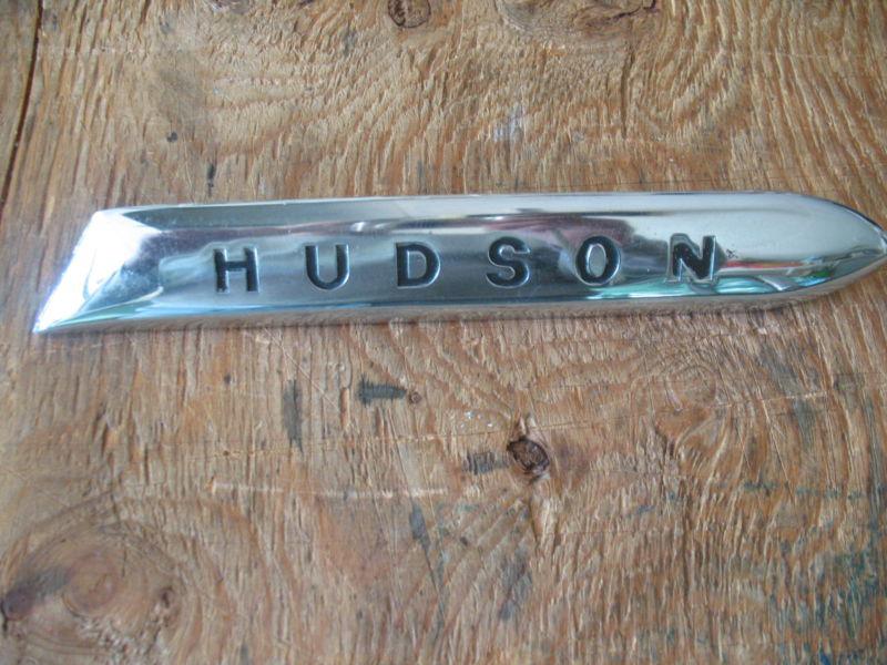1948 or 1949 hudson right front fender name plate