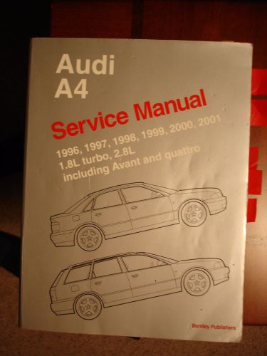 Audi a4 avant quattro 1996-2001 1.8l 2.8l service repair manual bentley