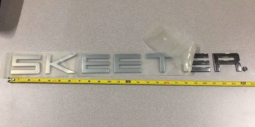 New large chrome 3d skeeter boats emblem truck boat 25&#034; long 2&#034;  raised silver