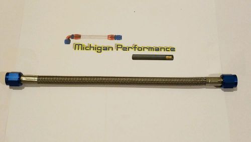 18&#034; nitrous line -6an braided s/s usa made nos nx zex free shipping supply