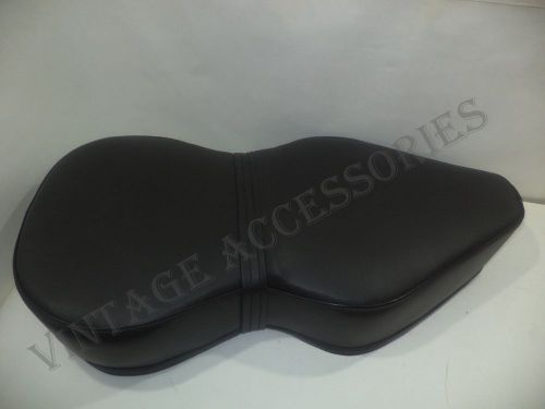 Complete black faux leather dual buddy seat jawa cz 353 354 350 250