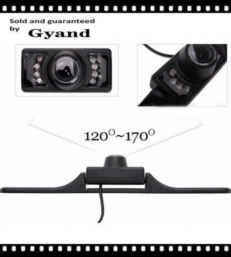 Hd car rear view infrared ip67 camera w/ 7 luminous leds for night vision