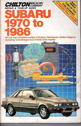 Chilton&#039;s repair manual ~ subaru 1970 to 1986 #6982