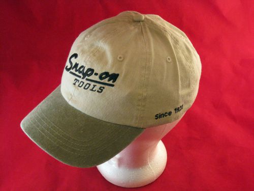 Snap on tools beige baseball cap hat black logo