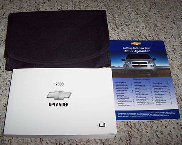 2008 chevrolet chevy uplander owner&#039;s manual set book. 08