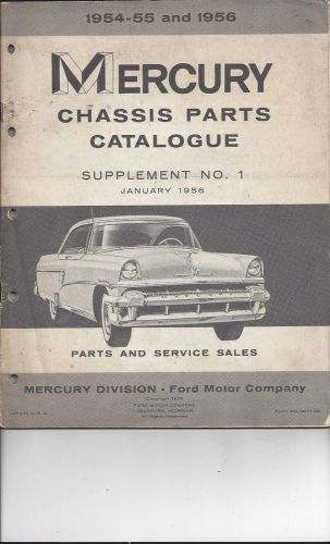 1954 1955 1956 mercury chassis parts catalogue supplement
