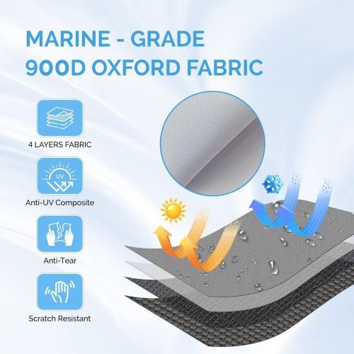 Boat Cover, 17'-19' Heavy Duty 900D Polyester Canvas Trailerable Boat covers,..., US $155.78, image 3