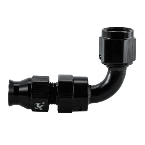 Asi aluminum black -6an 90 degree female to 5/16 hose fitting adpater w/ brass