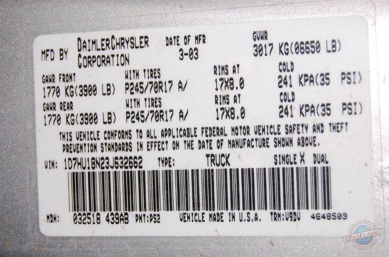 ABS MODULE / PUMP DODGE 1500 PICKUP 776494 03 ASSY ABS, US $119.99, image 11