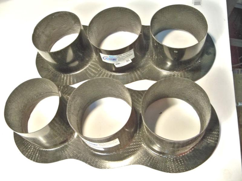 (2) new crawford carbon fiber cot nose duct adapters 4" outlets nice nascar arca