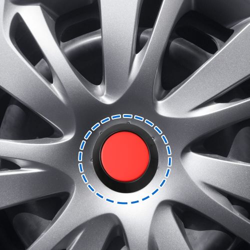 4pcs 70mm Dia 6 Clips Car Wheel Tyre Center Hub Caps Covers Black Gloss Red, US $25.49, image 2