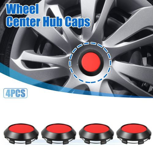 4pcs 70mm Dia 6 Clips Car Wheel Tyre Center Hub Caps Covers Black Gloss Red, US $25.49, image 6