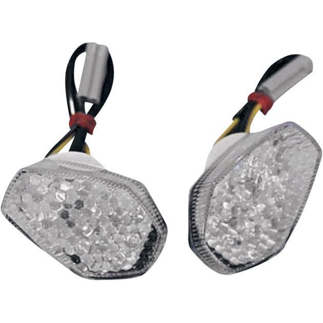 K&s led flush mount fairing marker light set clear fits suzuki gsx-r750 00-05