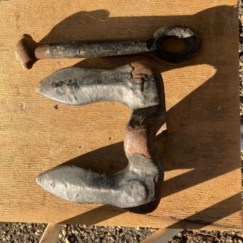 Vintage 10LB Boat Anchor Cast Iron 2 Flukes Unbranded, US $24.20, image 5