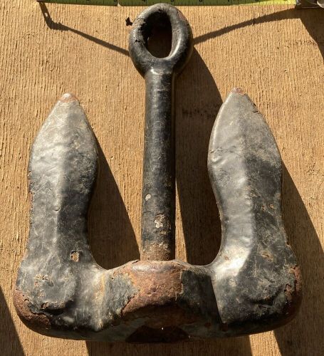 Vintage 10LB Boat Anchor Cast Iron 2 Flukes Unbranded, US $24.20, image 7