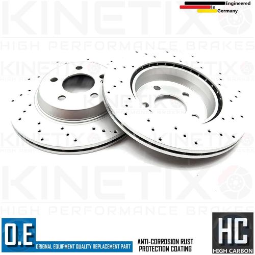 FOR MERCEDES C200d AMG SPORT DRILLED REAR BRAKE DISCS PAIR 300mm A0004231812, US $, image 2
