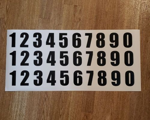 Numbers 1-10 vinyl decals 3&#034; mailbox, shop, address, boat, fleet, equipment
