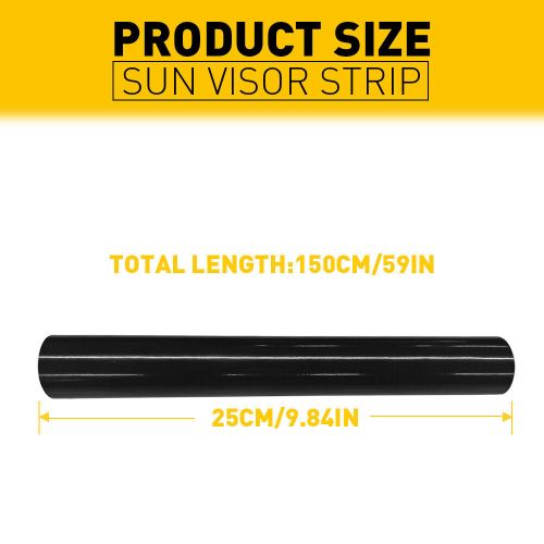 60x10" PVC Black Window Car Tint Windshield Sun Visor Vinyl Decal Strip Sticker, US $11.19, image 2