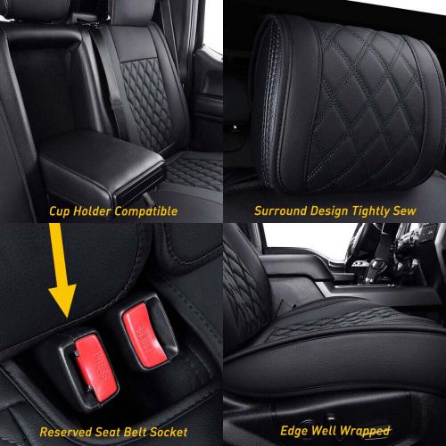 PU Leather Car Seat Covers For Ford F-150 Crew Cab 2009-2022 Waterproof US EOA, US $129.99, image 2
