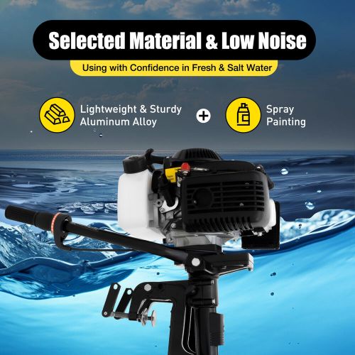 52cc 4HP 4 Stroke Outboard Motor CDI System Air Cooling Boat Gasoline Engine, US $328.05, image 22