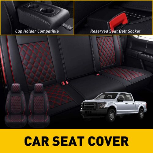 PU Leather Pickup Car Seat Cover For 2009-2021 Ford F-150 Crew Cab Front EXC, US $129.99, image 5