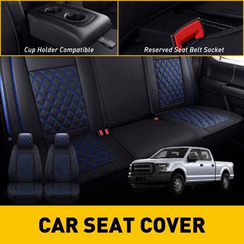 PU Leather Pickup Car Seat Cover For 2009-2021 Ford F-150 Crew Cab Front EXC, US $129.99, image 6