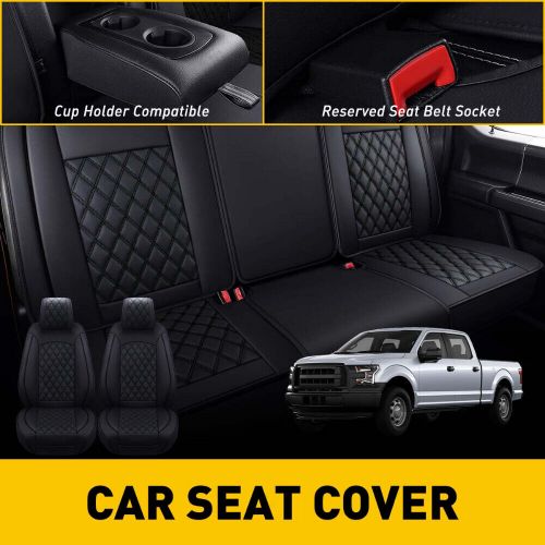 PU Leather Pickup Car Seat Cover For 2009-2021 Ford F-150 Crew Cab Front EXC, US $129.99, image 7