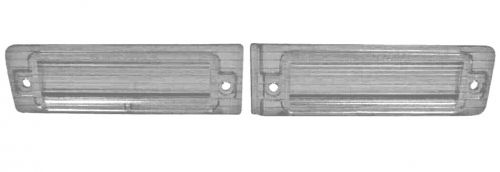 Us made 1967 corvette back up backup light lamp lens pair set 2 two + screws new