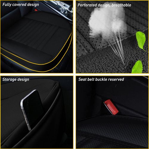 Front Black Anti-Slip Car Seat Cover Set Universal For Auto Interior Accessories, US $21.99, image 3