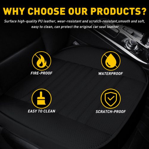 Front Black Anti-Slip Car Seat Cover Set Universal For Auto Interior Accessories, US $21.99, image 10