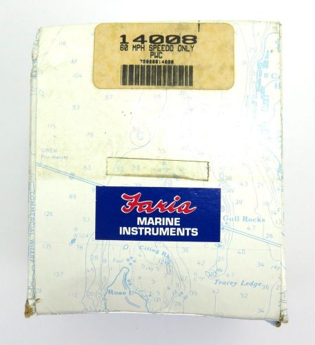 Faria Marine Instruments 14008 60 MPH Speedo, White Face/Trim, Old Stock - Read, US $49.88, image 6