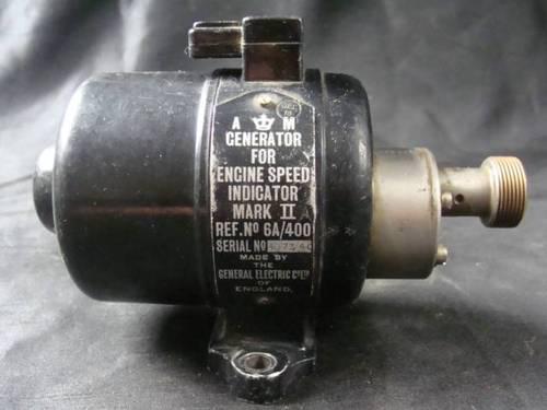 Vintage generator engine speed indicator mark ii jet,airplane general electric