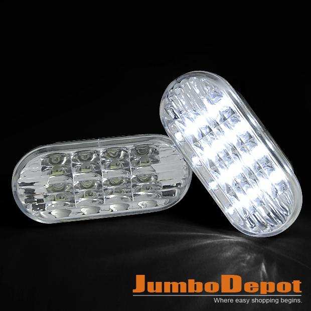 Side marker light led clear lamp signal white hot 2 for vw jetta golf a warranty