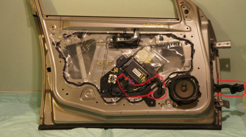 Cadillac cts 03-07 left front door panel wire harness 