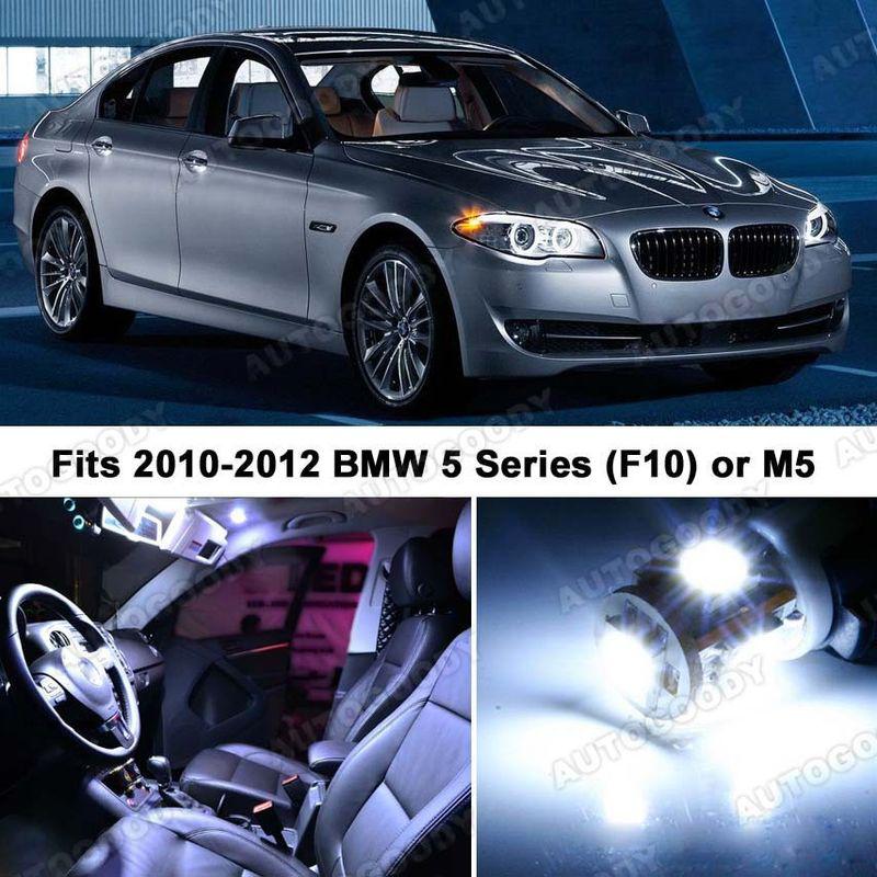 Bmw 5 series white led lights interior package kit f10